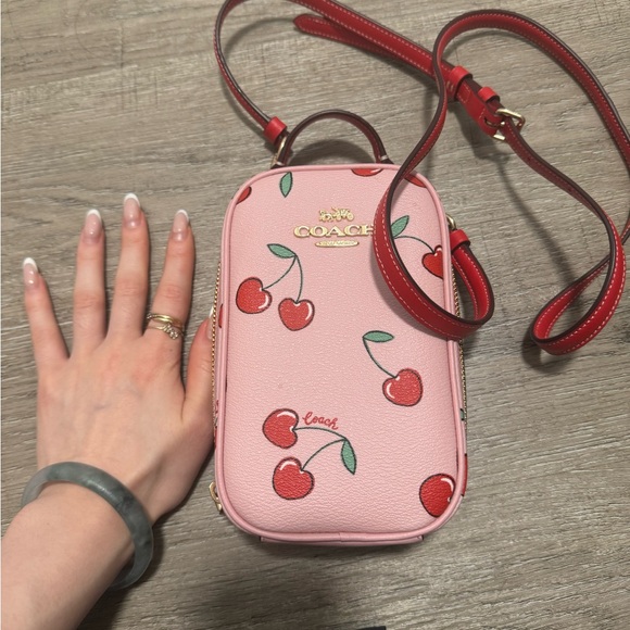 Coach Heart Cherry print π bag - Picture 3 of 4